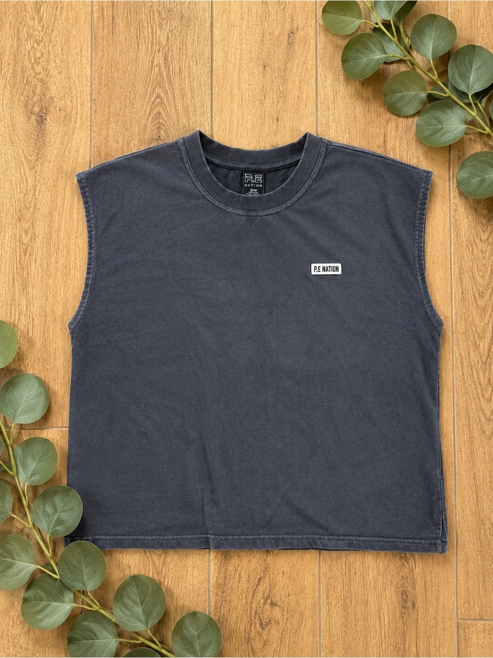 P.E Nation Women’s Sleeveless Muscle Tee - Charcoal Navy